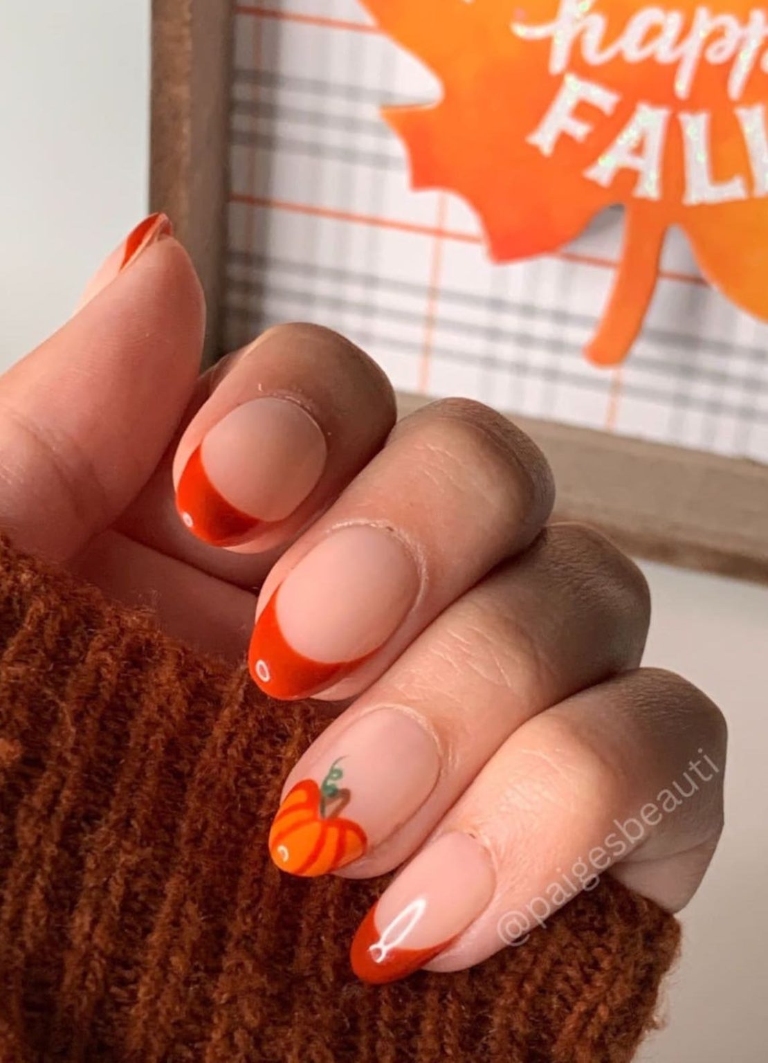 30 Cute Pumpkin Nails Ideas