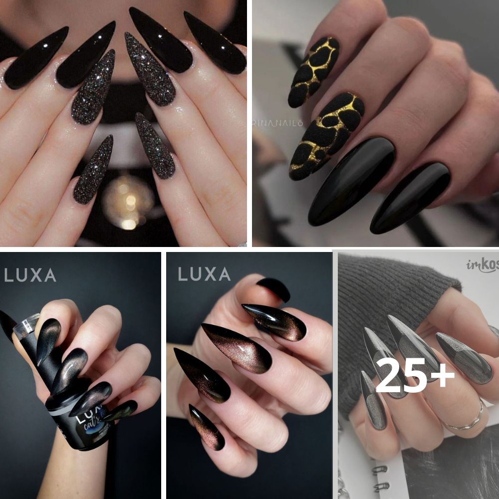 33 Gorgeous Black Nails Ideas