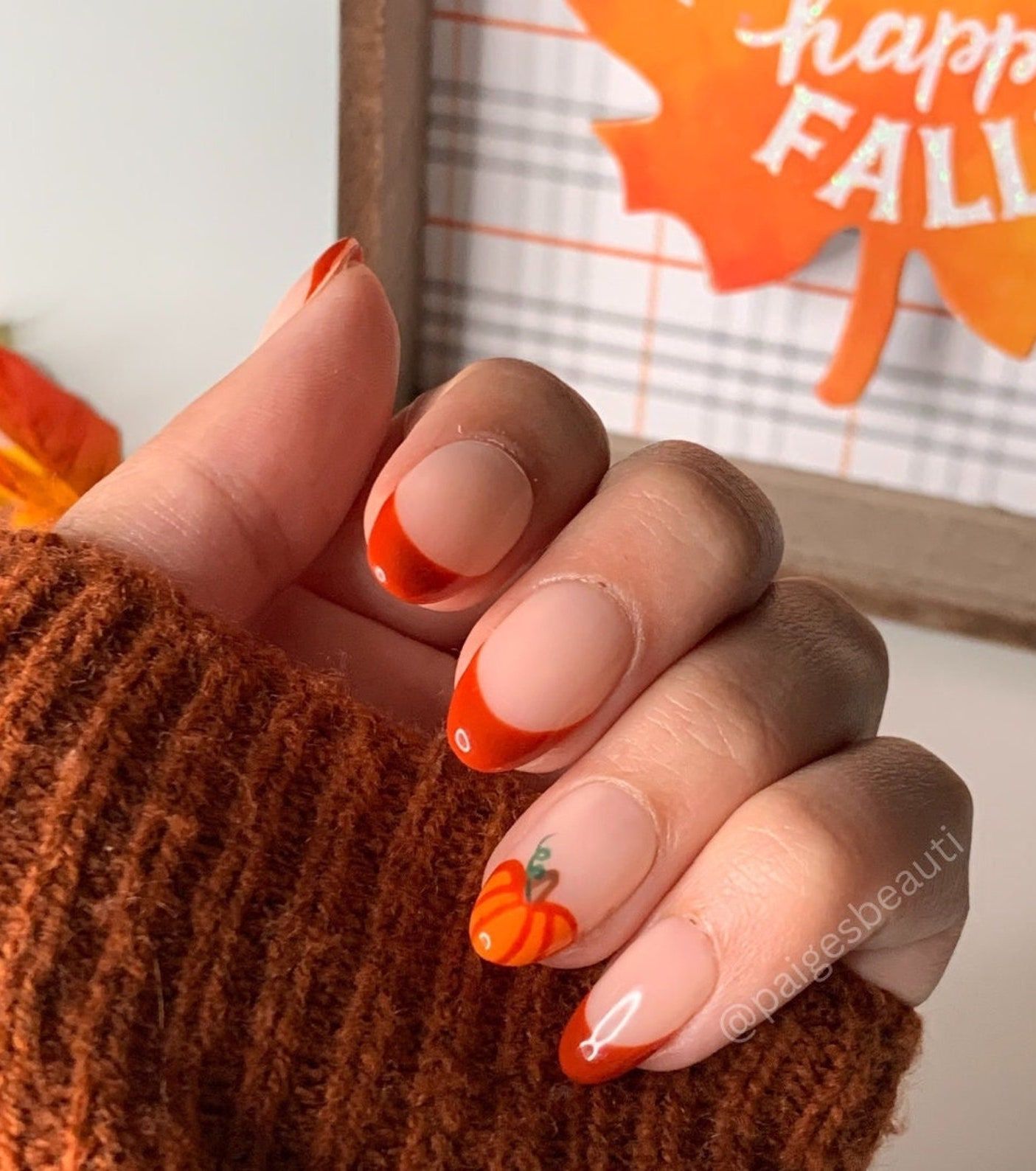 44 Burnt Orange Nails Ideas